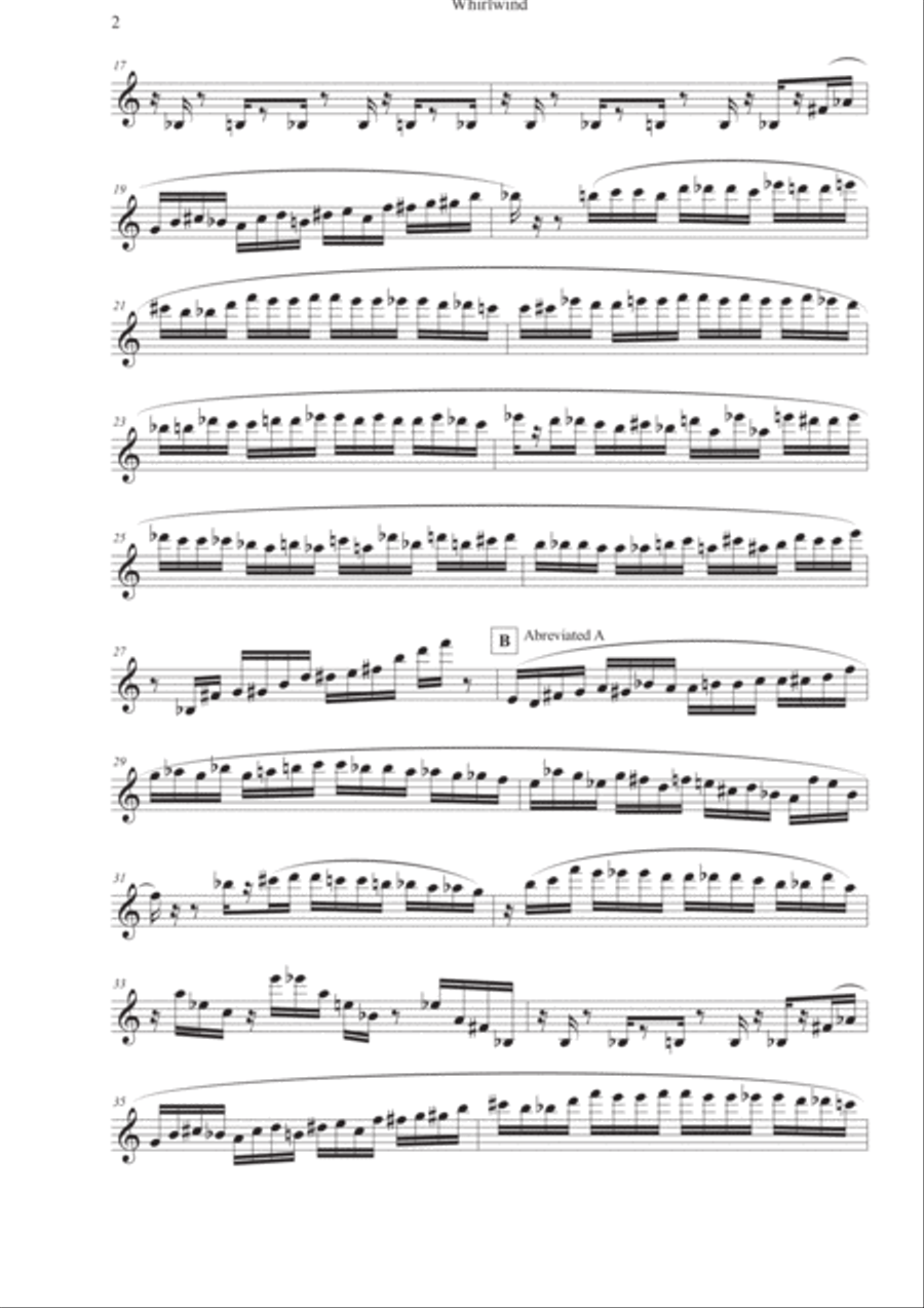 Whirlwind (oboe) Oboe Solo scores gallery preview page 2