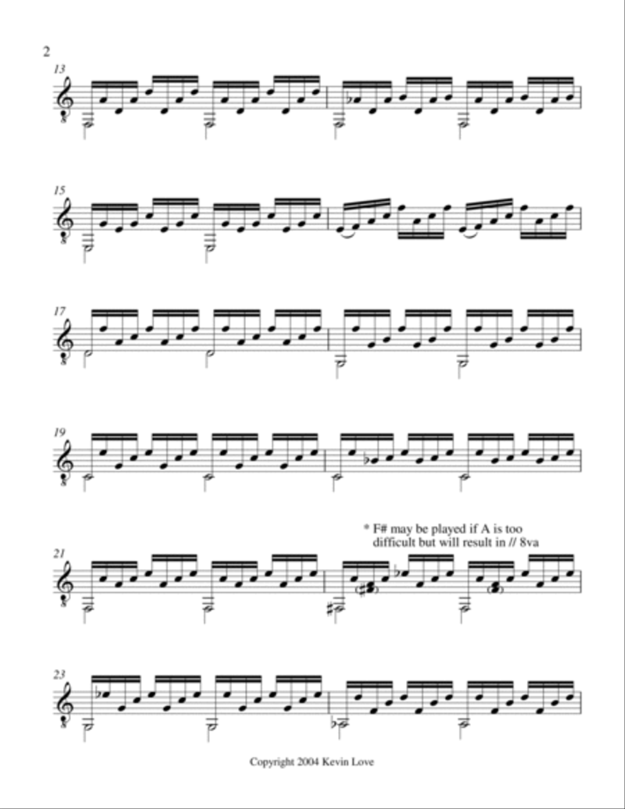 Prelude No. 1 Classical Guitar scores gallery preview page 2