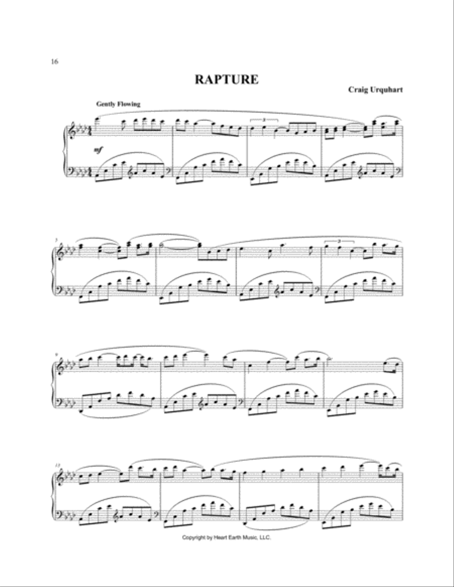 Craig Urquhart - RAPTURE Piano Solo scores gallery preview page 1