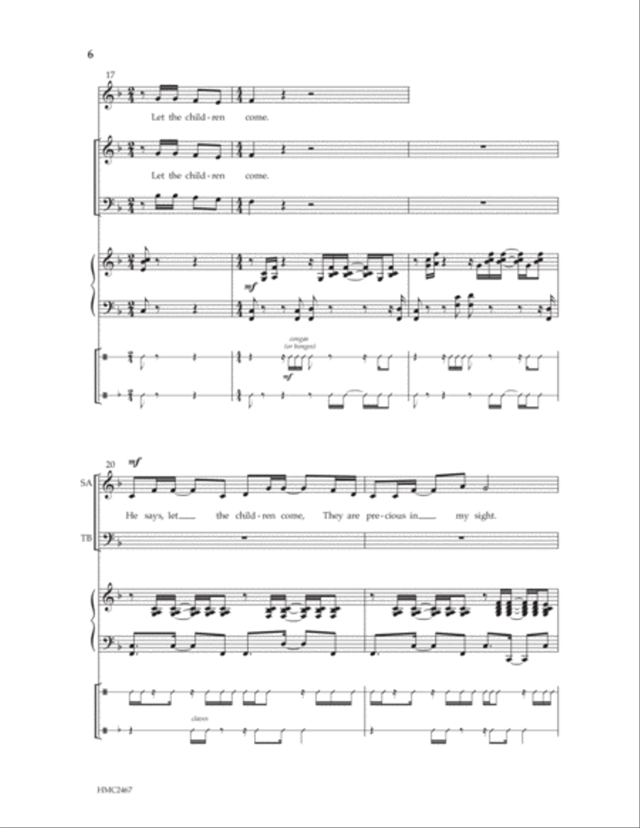 Watoto Waje (Let The Children Come) 4-Part scores gallery preview page 5