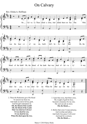 On Calvary. A new tune to a wonderful old hymn.