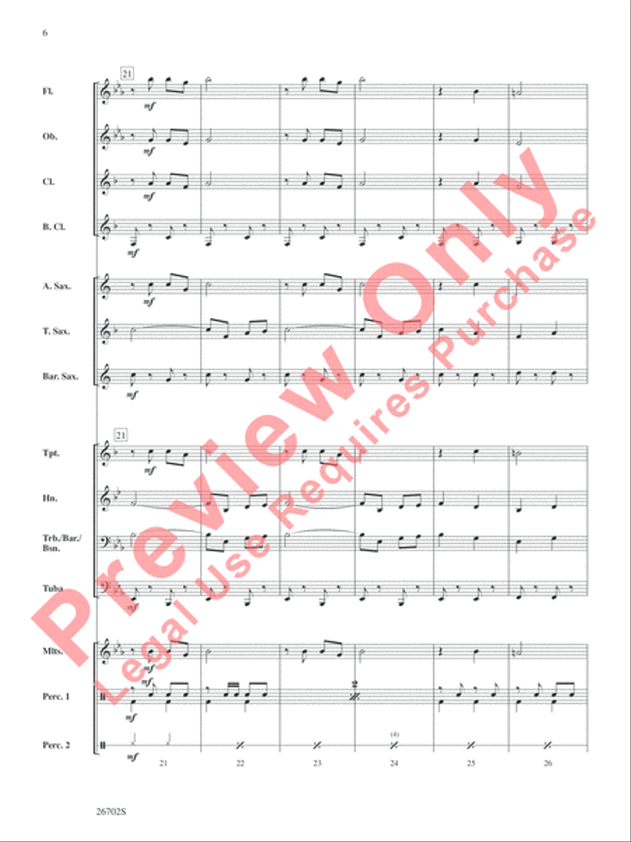 New Orleans Jubilee Concert Band scores gallery preview page 7