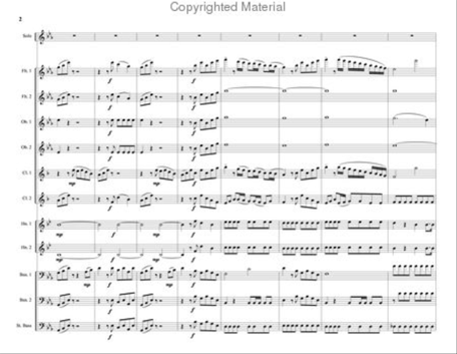 Concerto for Trumpet Woodwind Quintet scores gallery preview page 4