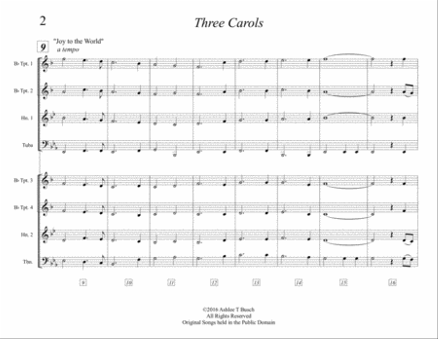 Three Carols Brass Ensemble scores gallery preview page 4