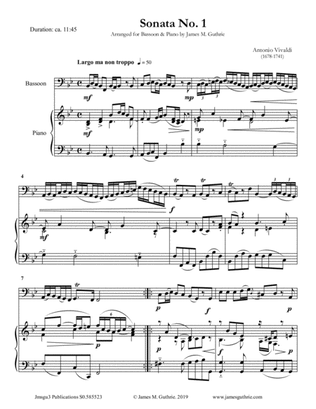 Vivaldi: Sonata No. 1 for Bassoon & Piano