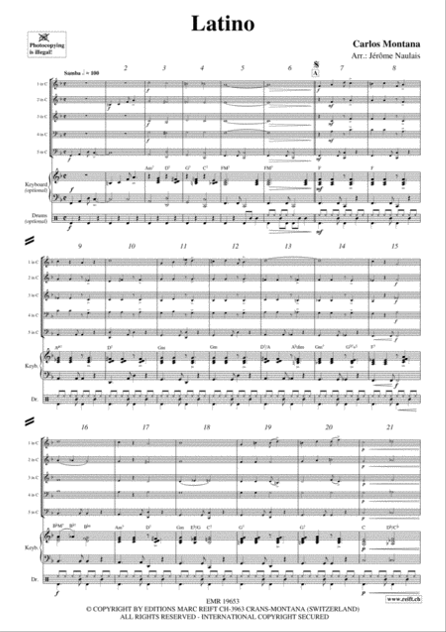 Latino Woodwind Quintet scores gallery preview page 3