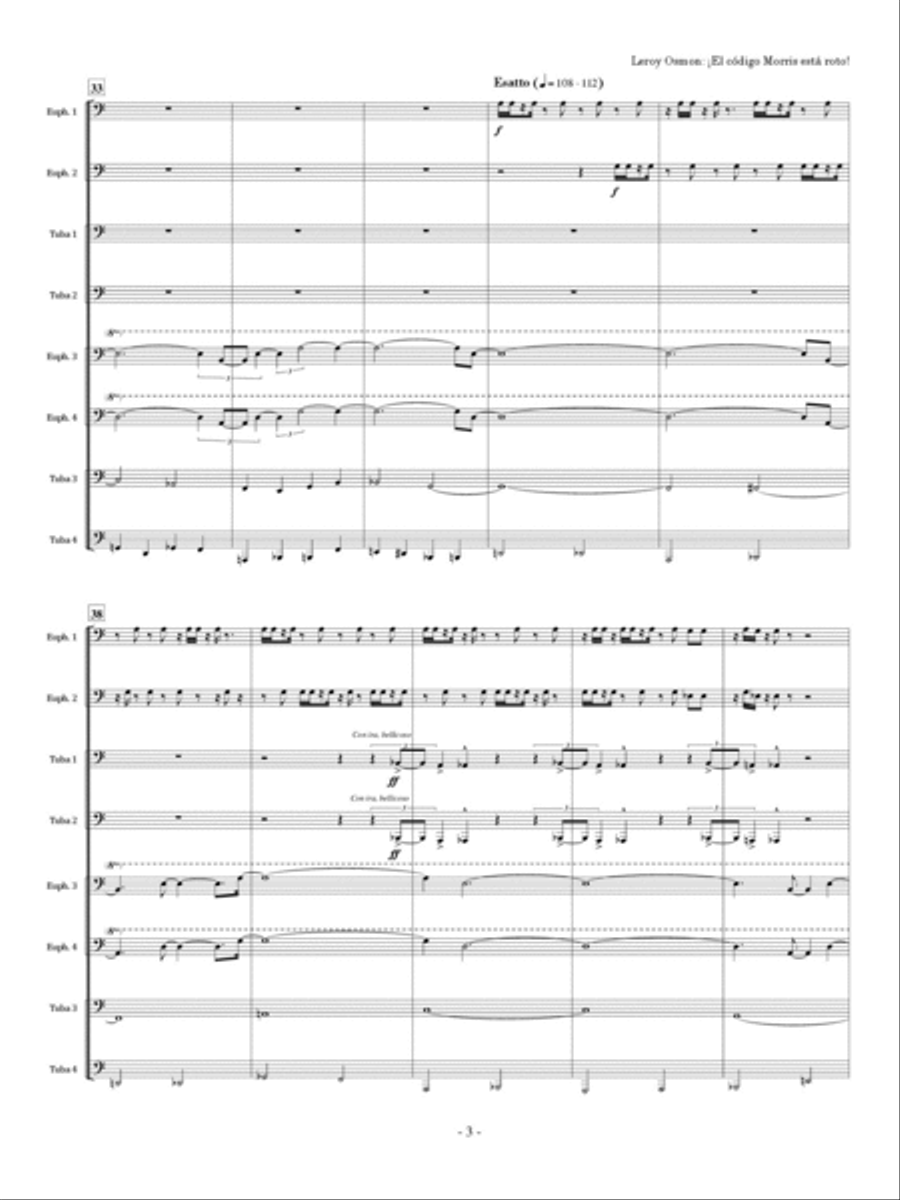 ¡El código Morris está roto! for Tuba-Euphonium Octet Chamber Music scores gallery preview page 4