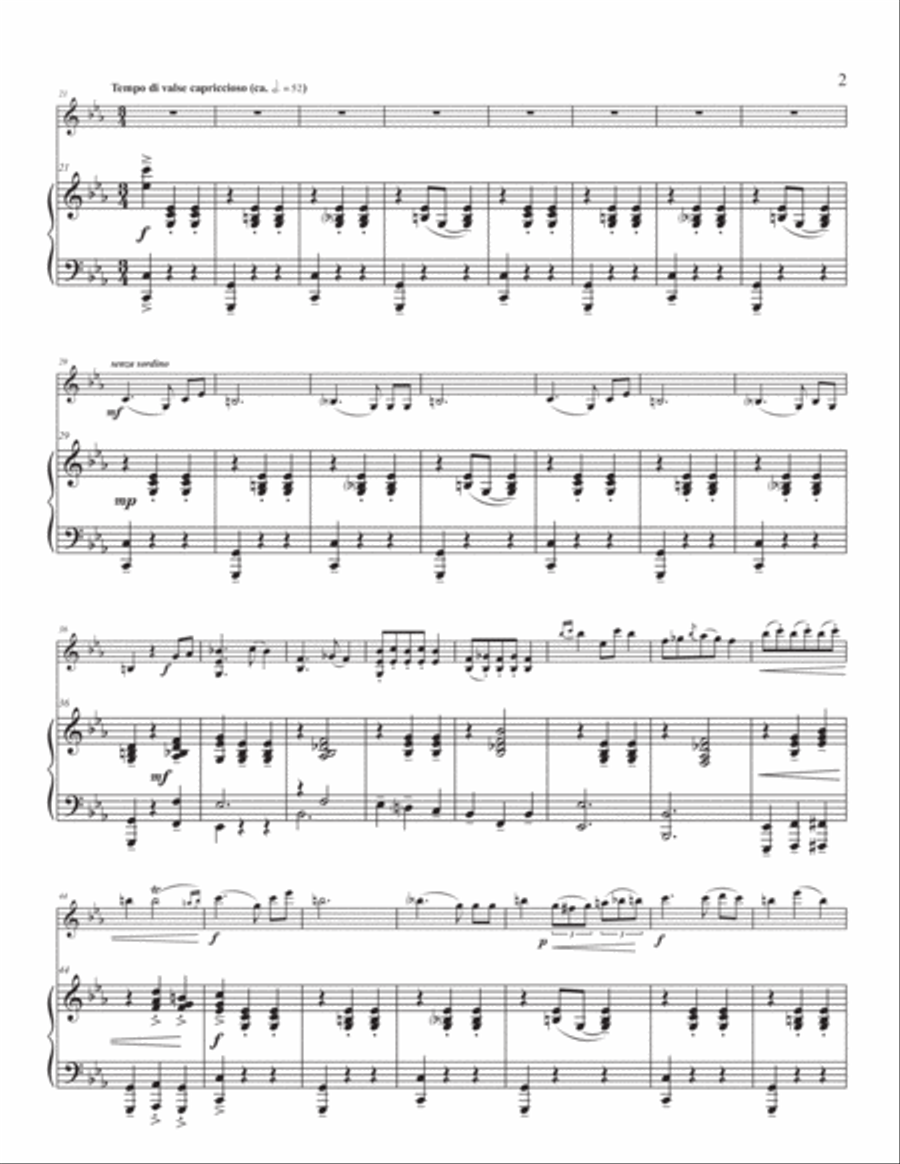 Scènes de café, for violin and piano Violin Solo scores gallery preview page 3