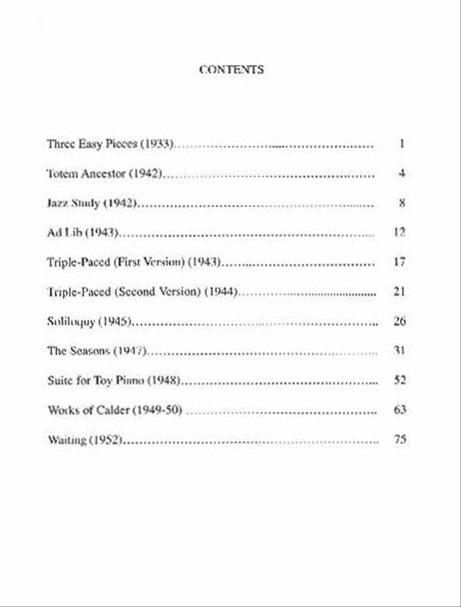 Works for Piano, Prepared Piano and Toy Piano 1933-52 Piano scores gallery preview page 2