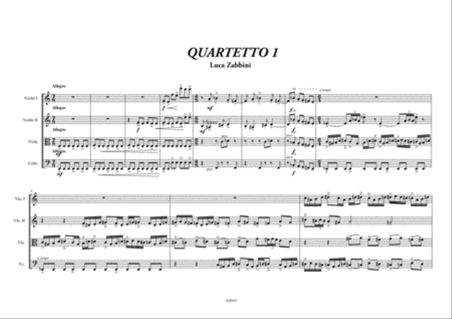 String Quartet no.1 String Quartet scores gallery preview page 1
