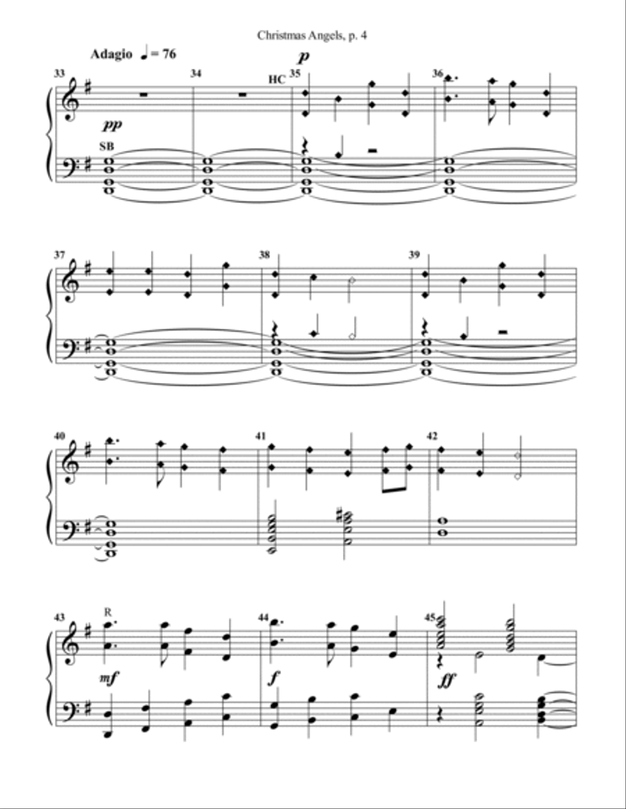 Christmas Angels Handbell Choir scores gallery preview page 4