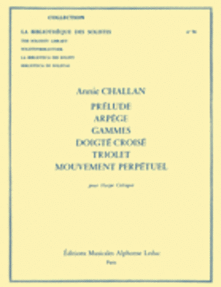Book cover for Challan Prelude Arpege Gammes Doigte Croise Triolet Lm056 Harp Book