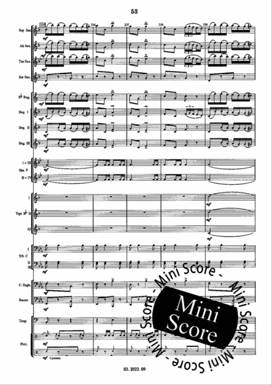 Hungarian Fantasy Fanfare Band scores gallery preview page 57