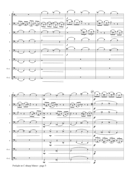 Prelude, Op. 3, No. 2 for 6 Bassoons and 2 Contrabassoons