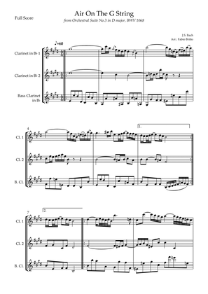 Air On The G String (J.S. Bach) for Clarinet Trio