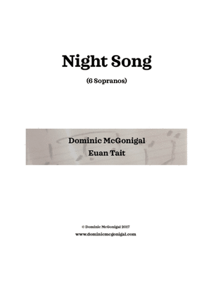 Book cover for Night Song (6 Sopranos)