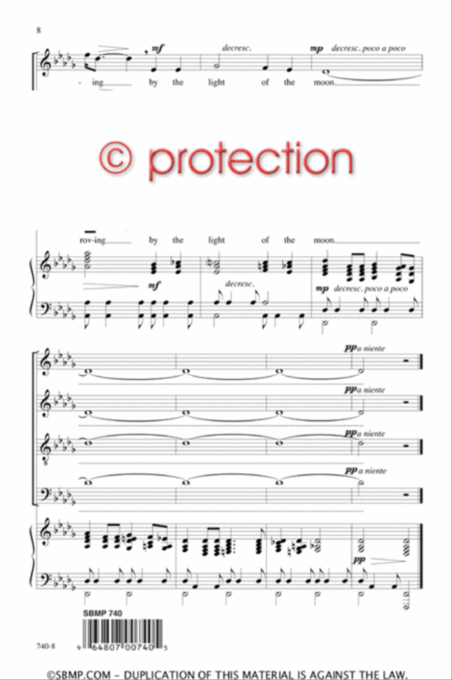 So We'll Go No More A-Roving - SATB Octavo 4-Part scores gallery preview page 7