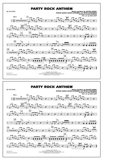 Party Rock Anthem - Quad Toms