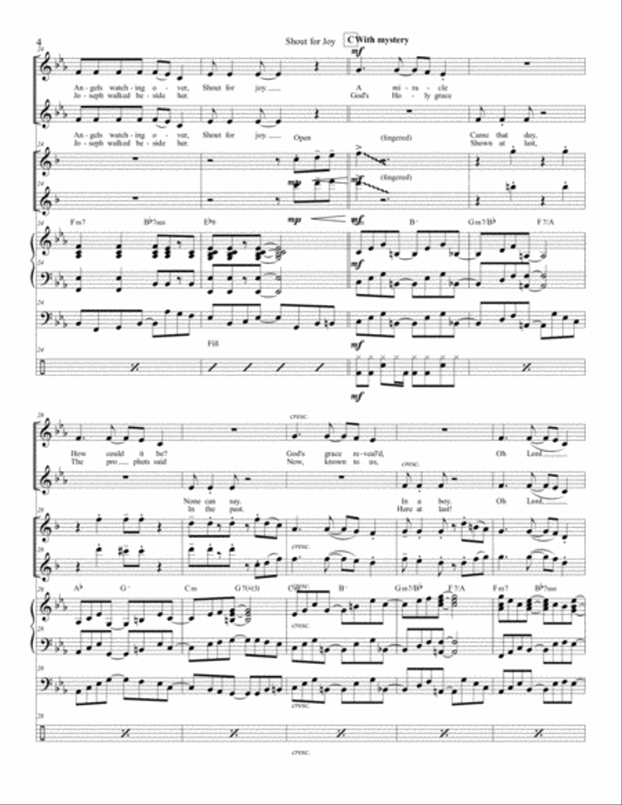Shout for Joy - Easy Choir and Jazz Quintet Unison Choir scores gallery preview page 5