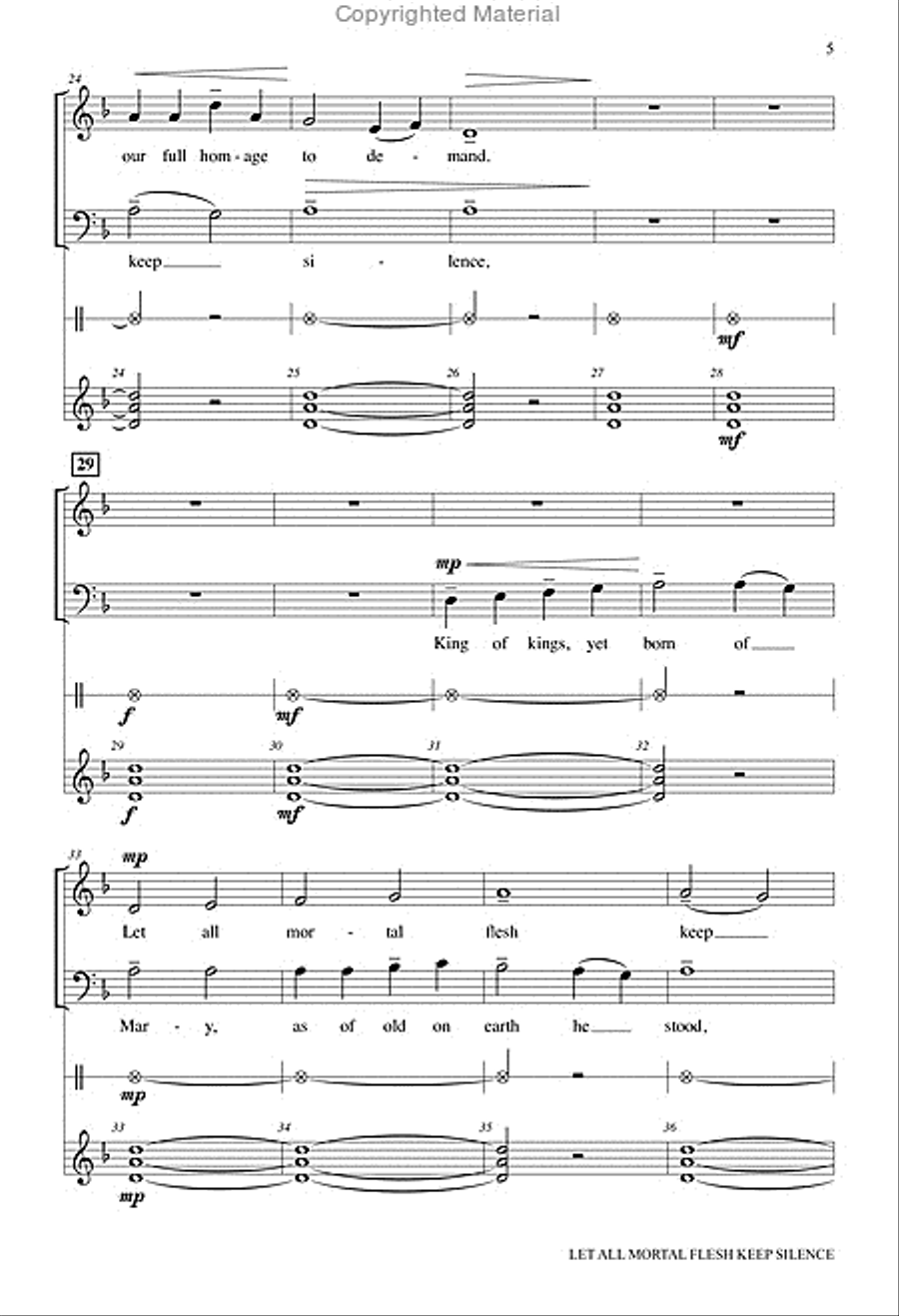 Let All Mortal Flesh Keep Silence 3-Part scores gallery preview page 6