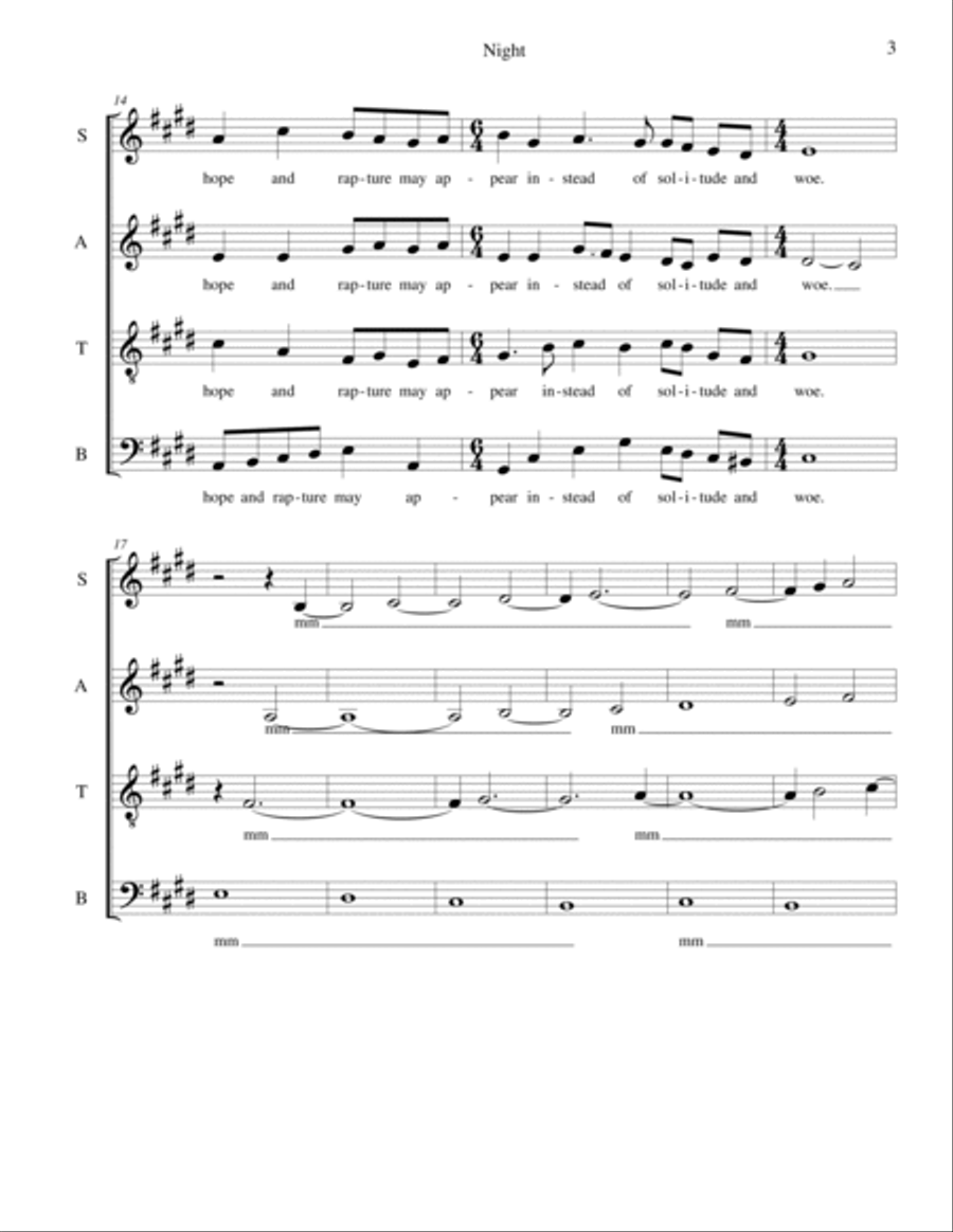 Night Night 4-Part scores gallery preview page 3