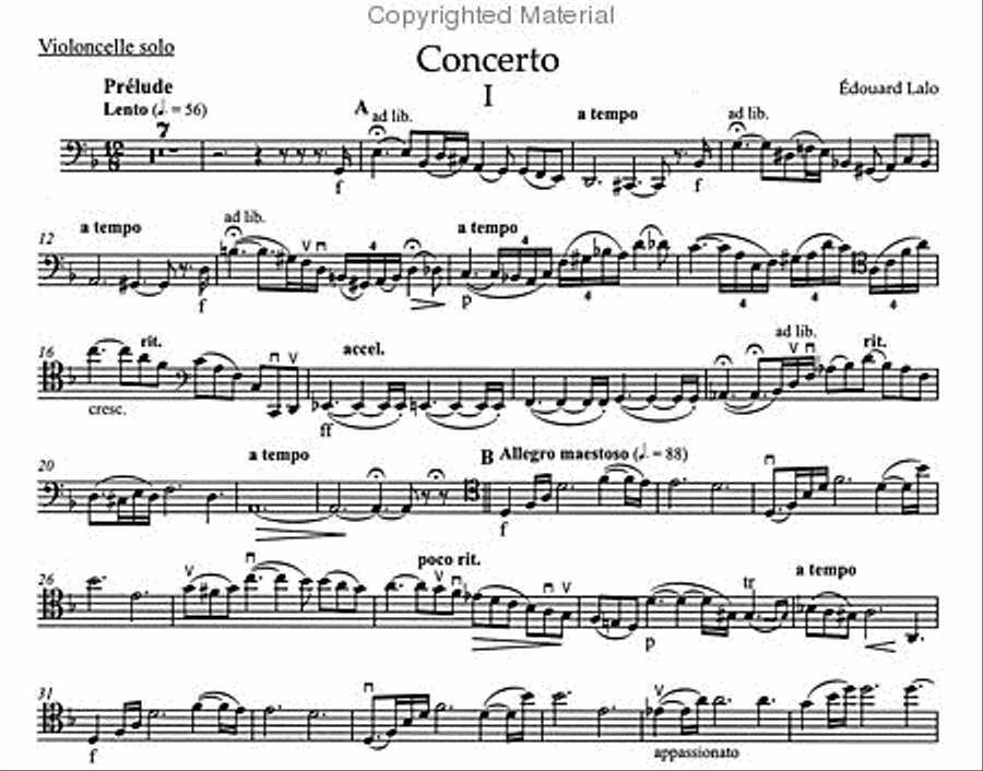 Concerto for Violoncello and Orchestra in D minor Piano scores gallery preview page 3