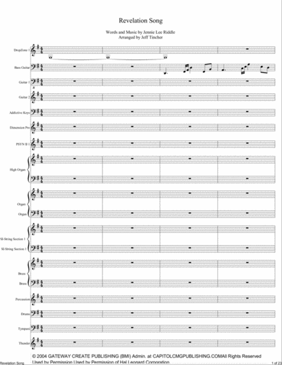 Revelation Song Large Ensemble scores gallery preview page 2