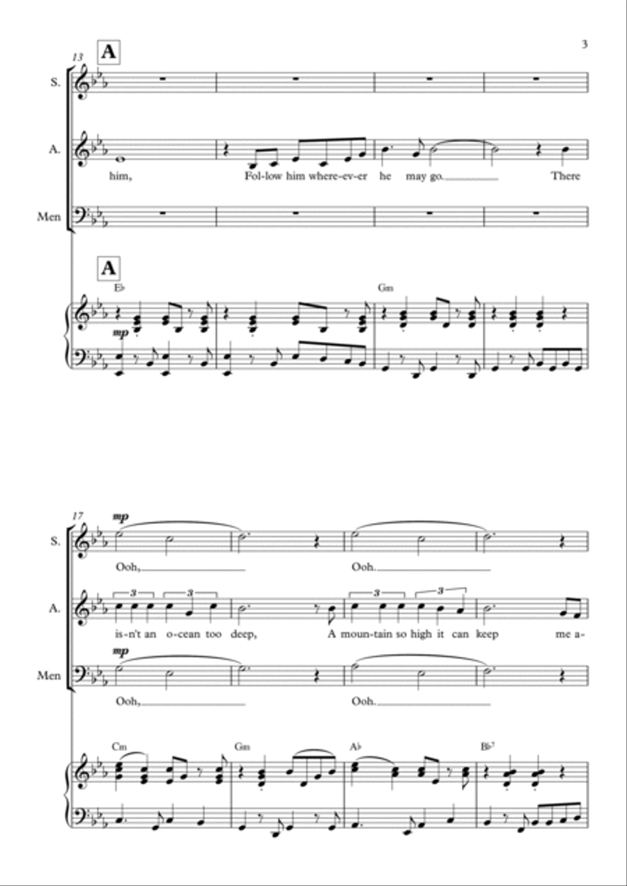 I Will Follow Him (i Will Follow You) 3-Part scores gallery preview page 3