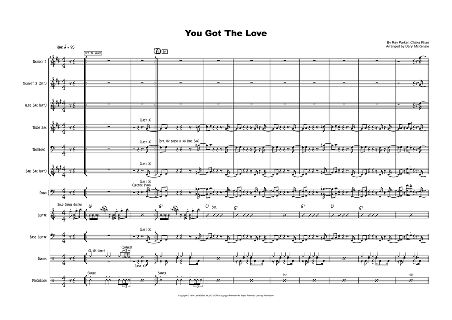 You Got The Love Large Ensemble scores gallery preview page 1