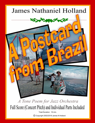A Postcard from Brazil, A Tone Poem for Jazz Orchestra, Full Score and Parts