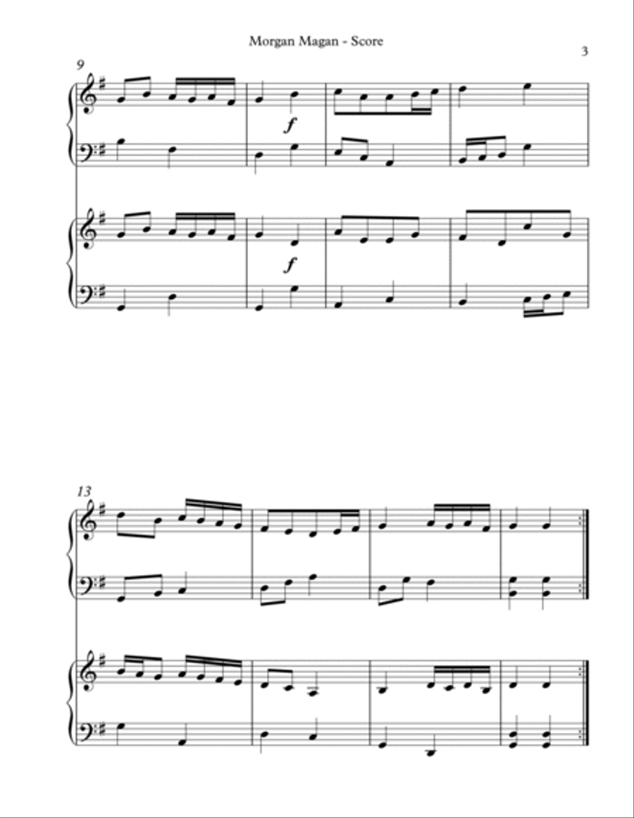 Morgan Magan, Harp Duet Celtic Harp scores gallery preview page 3
