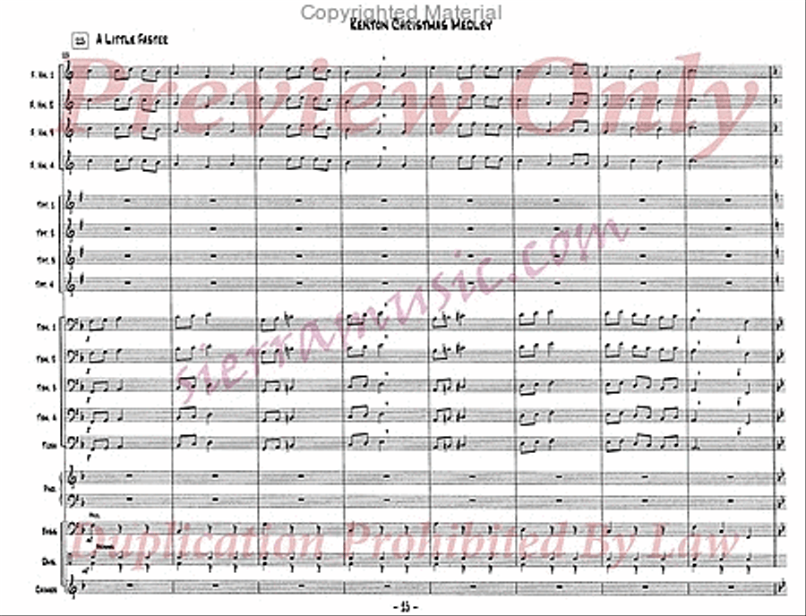 Christmas Medley Christmas Medley Jazz Ensemble scores gallery preview page 16