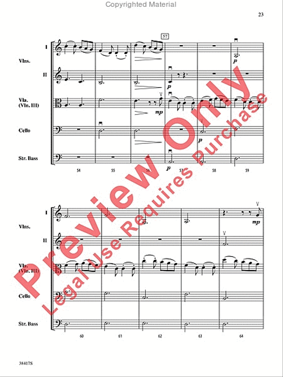 Themes from St. Paul's Suite String Orchestra scores gallery preview page 24