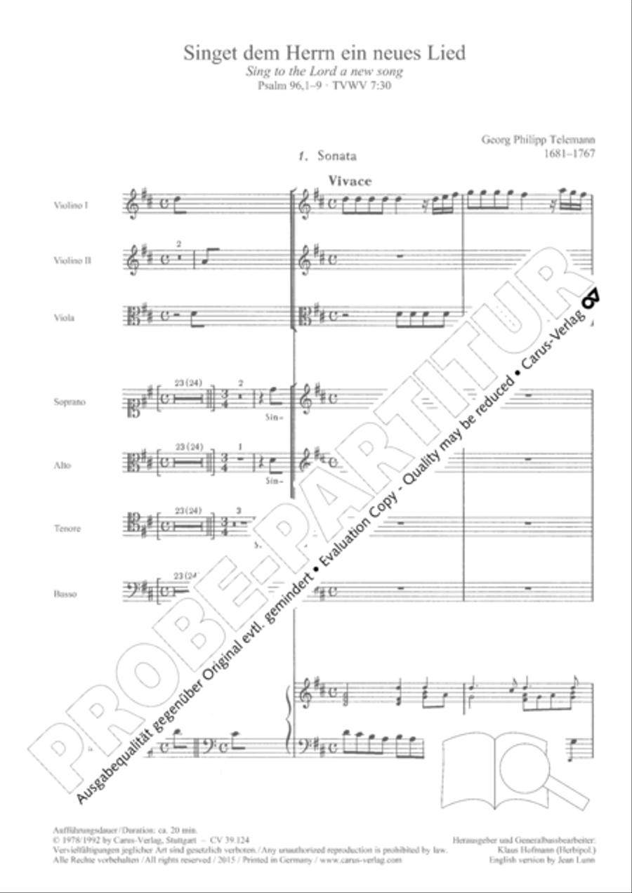Sing to the Lord a new song (Singet dem Herrn ein neues Lied) 4-Part scores gallery preview page 7