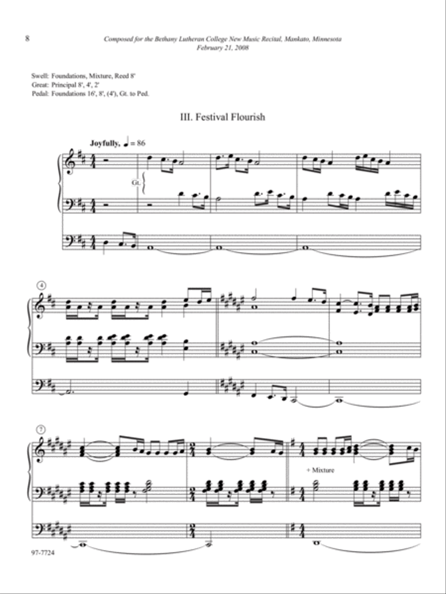 Joy to the World: Three Settings on Antioch Organ scores gallery preview page 4