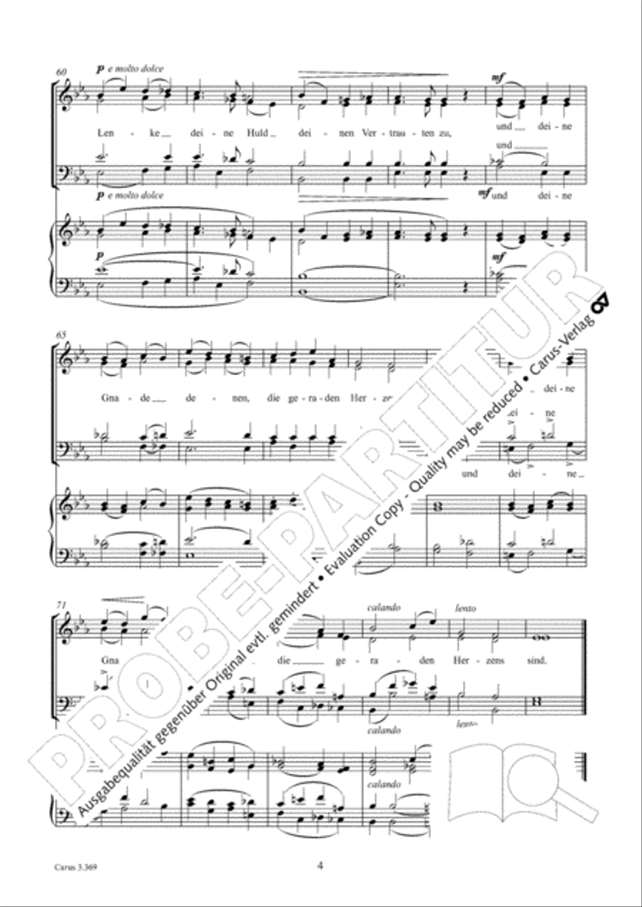Ewiger, an den Himmel reicht deine Huld 4-Part scores gallery preview page 5