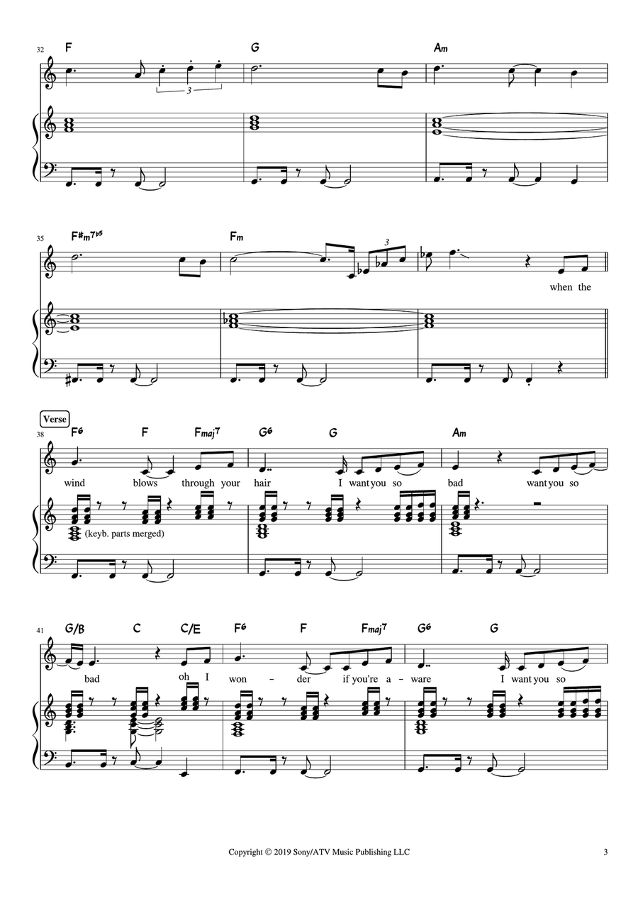 I Want You So Bad Piano, Vocal scores gallery preview page 3