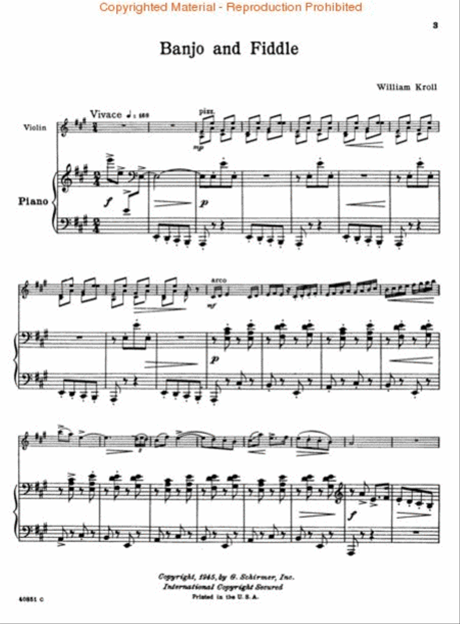 Banjo and Fiddle Violin Solo scores gallery preview page 2