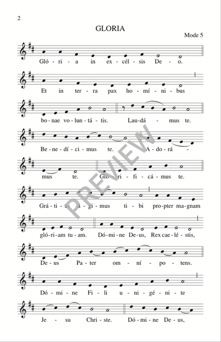 Missa de Angelis / Mass of the Angels - Assembly edition Unison Choir scores gallery preview page 3