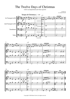 Book cover for The Twelve Days of Christmas (accompaniment for Brass Quartet)