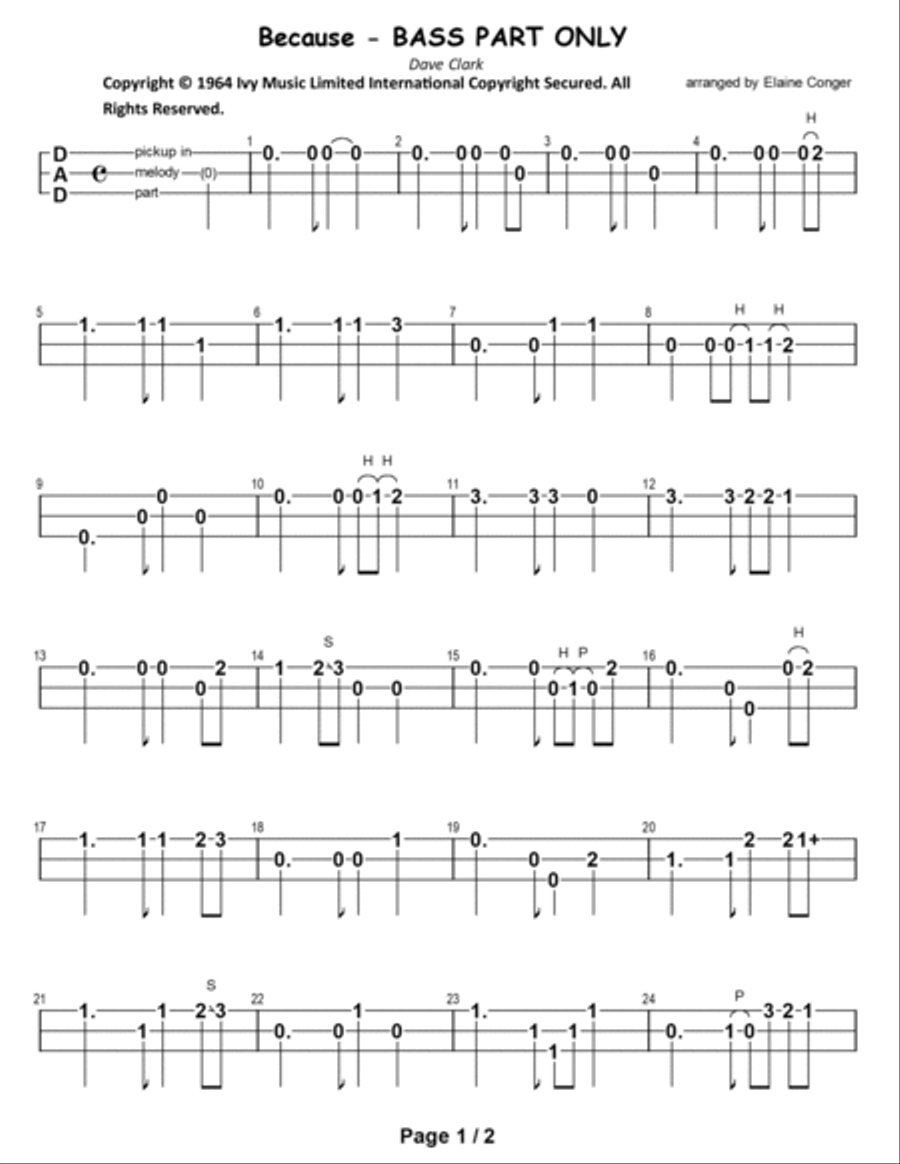 Because Because Dulcimer scores gallery preview page 2