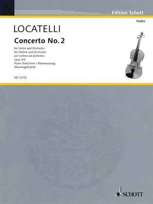 Book cover for Concerto No. 2 for Violin and Orchestra, Op. 3