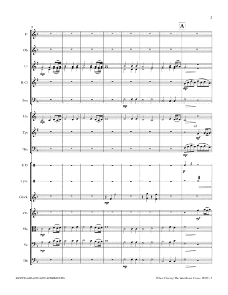 When I Survey The Wondrous Cross Full Orchestra scores gallery preview page 5