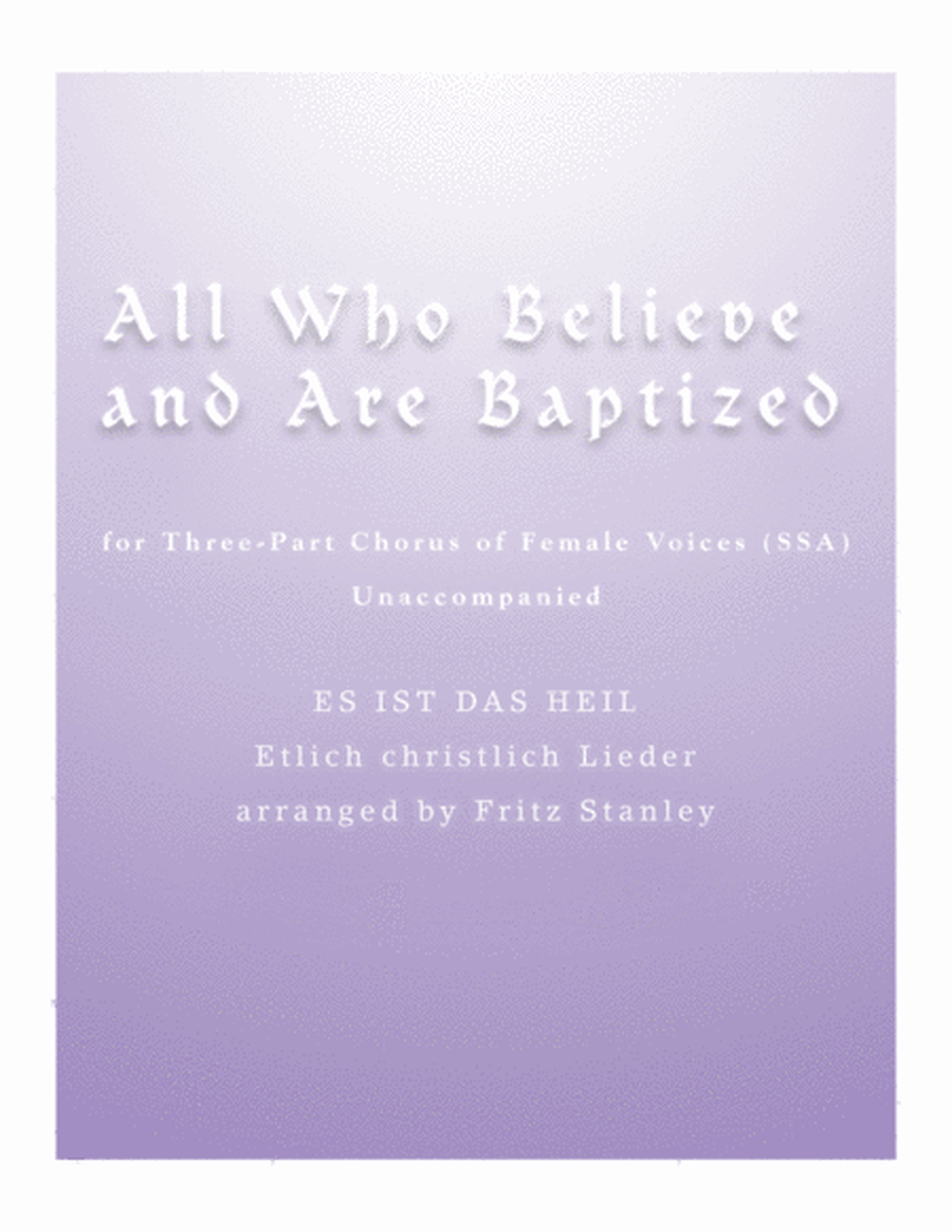 All Who Believe and Are Baptized - SSA A Cappella image number null