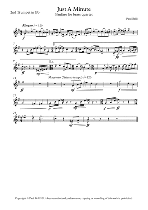 Just A Minute (Fanfare) - 2nd Trumpet