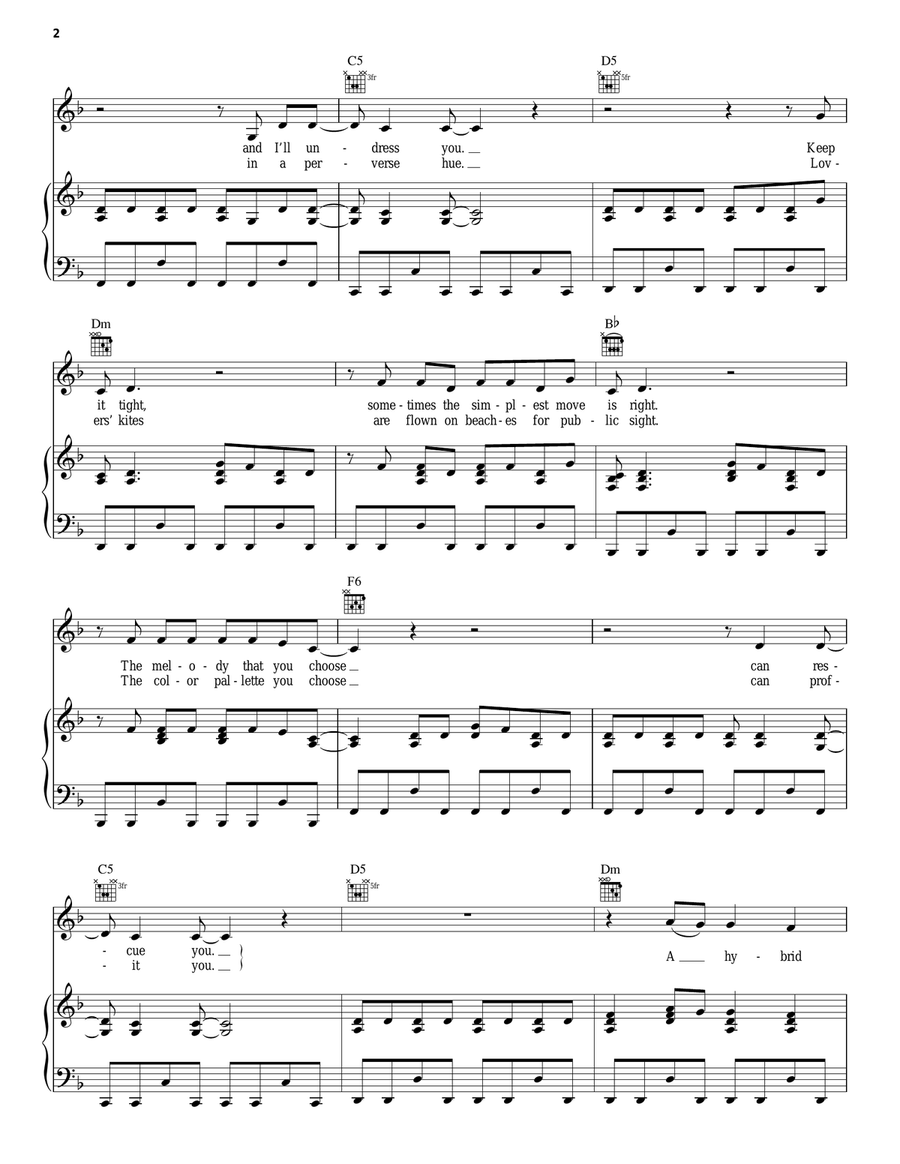 ARTPOP Acoustic Guitar scores gallery preview page 2