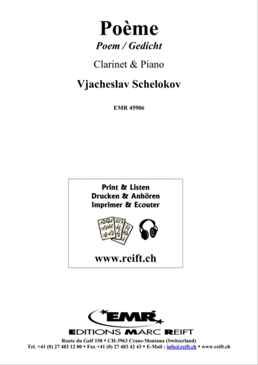 Poeme Poeme Clarinet Solo scores gallery preview page 2