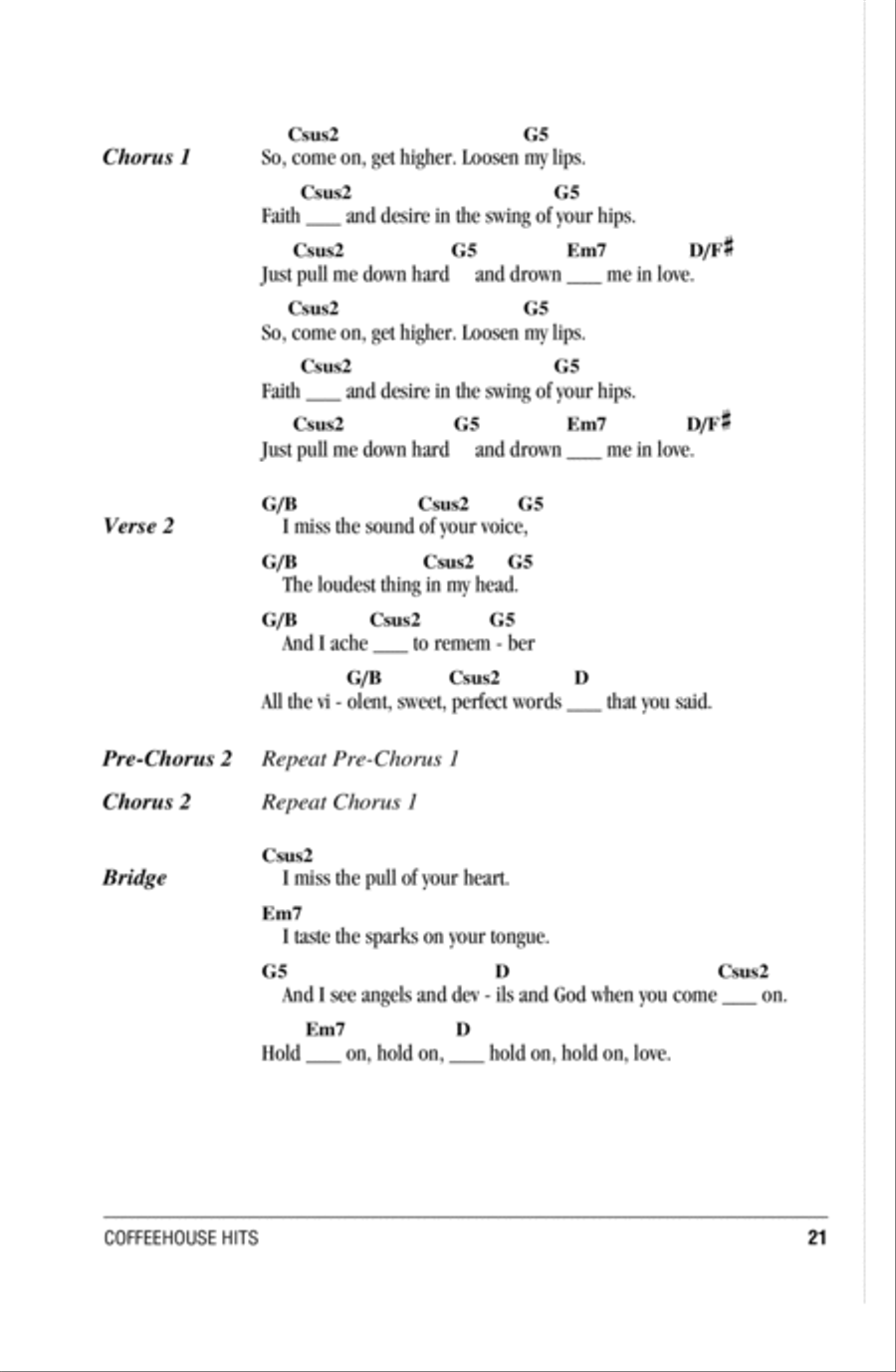 Come On Get Higher Acoustic Guitar scores gallery preview page 2
