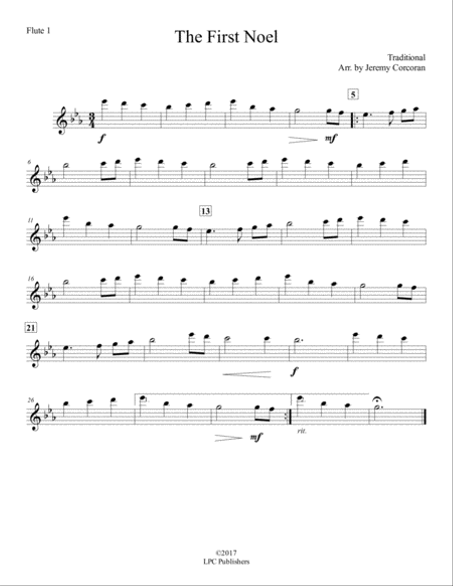 The First Noel for Flute Quartet Flute Quartet scores gallery preview page 4