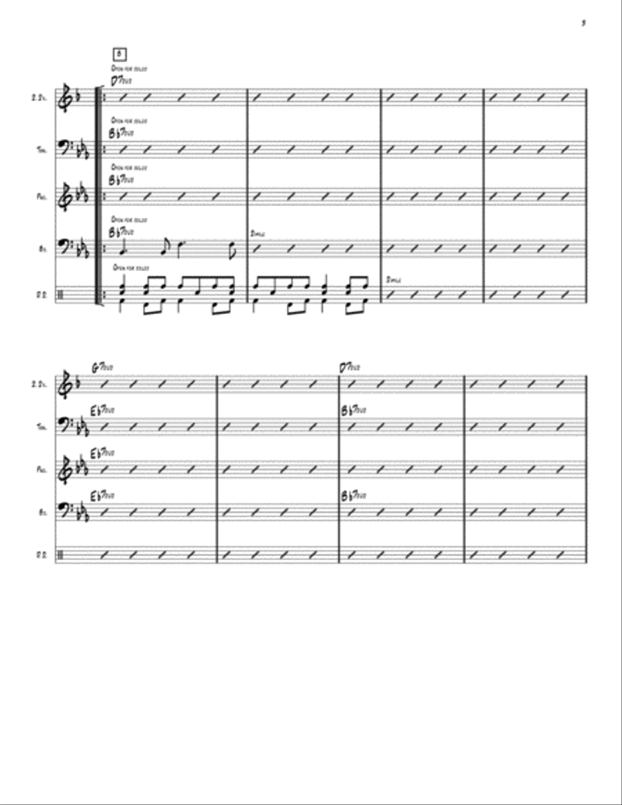Bobby's Blues Small Ensemble scores gallery preview page 3
